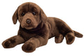 Liegender Schokobrauner Labrador aus Plüsch – 50 cm