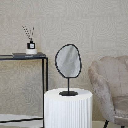 Mirror - Organic - Metal - Black - 16.5x12x31.5cm