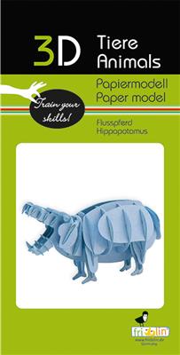 3D Paper Model - Hippopotamus