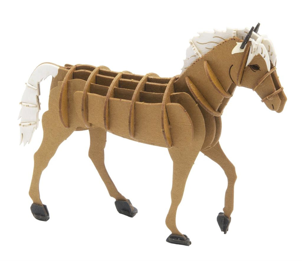 3D Paper Model - Cheval Haflinger