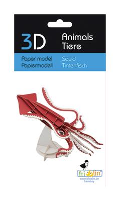3D Paper Model - Squid