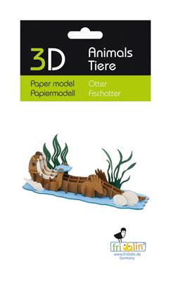 Modello di carta 3D - Lontra