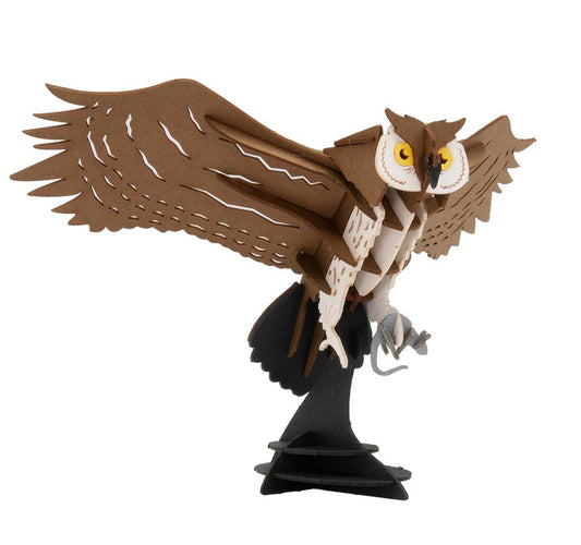 3D Paper Model - Owl with Mouse