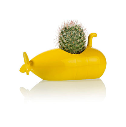 Pot de Fleur Sous-Marin Jaune – Petit