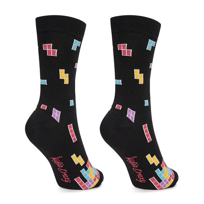 Durable and Playful Tetris Cotton Socks for Boys
