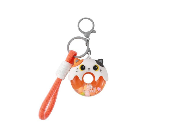 Porte-clés Donut Chat Orange
