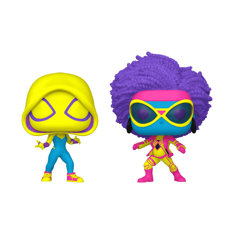 Pop! Spider-Gwen &amp; Spider-Woman (Black Light) 2-Pack 