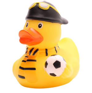 Canard Supporter de Foot Jaune et Noir