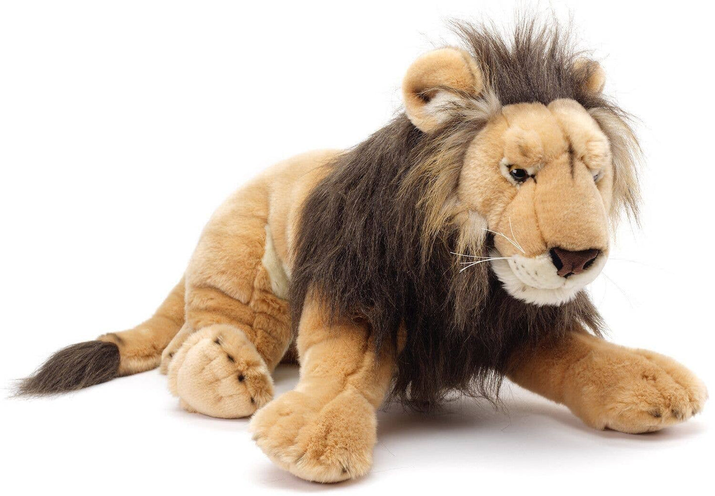 Lion couché - 70 cm (longueur) - peluche Uni Toys