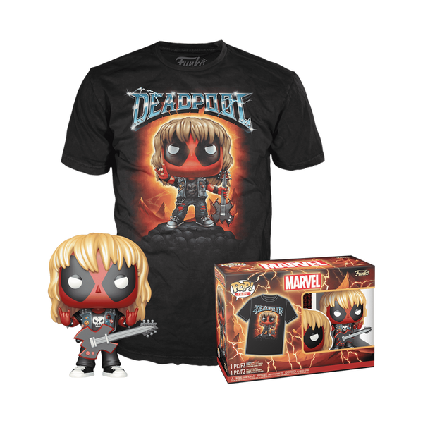 Funko Pop! & Tee Heavy Metal Deadpool (Metallic)