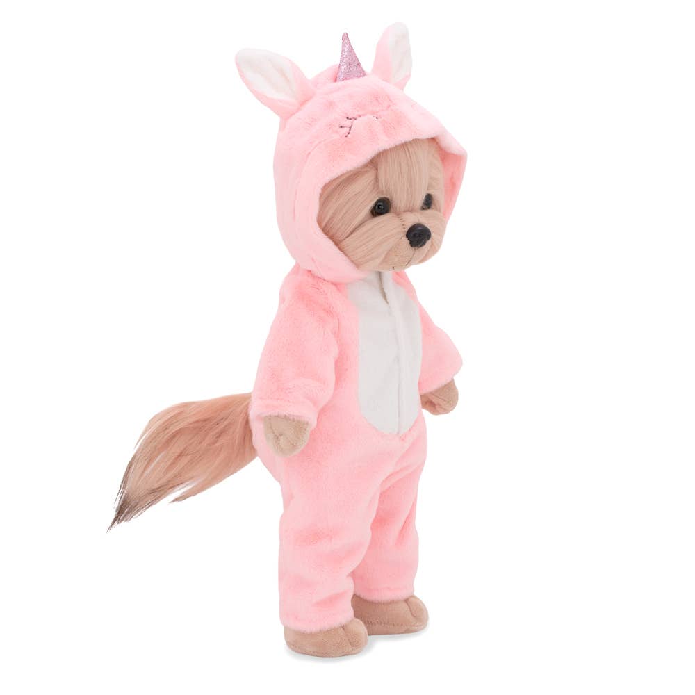 Peluche Lucky Yoyo Chien : Licorne - 38 cm