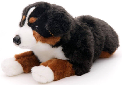 Bernese Mountain Dog plush toy, lying down