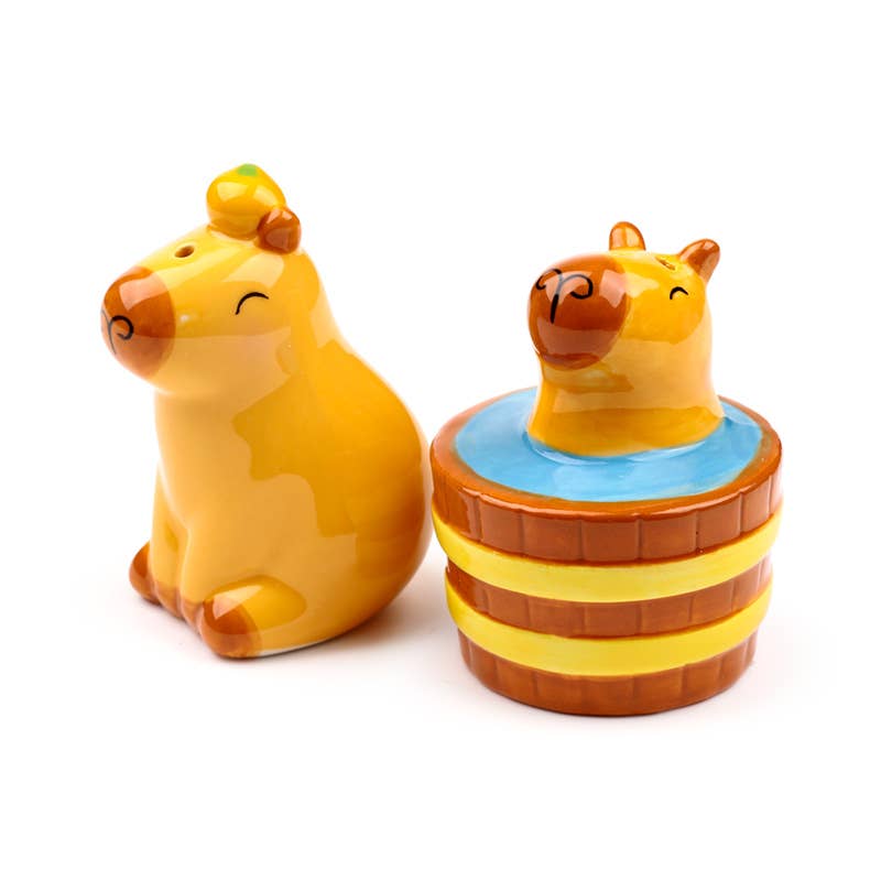 Ceramic Capybara Salt and Pepper Shaker Set