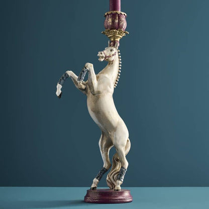 White Circus Horse Chandelier