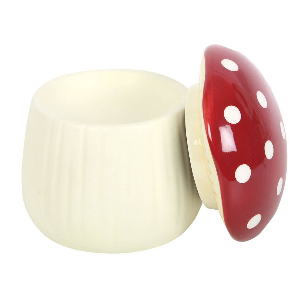Brûleur d'huile en forme de champignon rouge