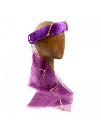 BANDEAU DE PRINCESSE KROWN VIOLET VELVET - KALID MEDIEVAL