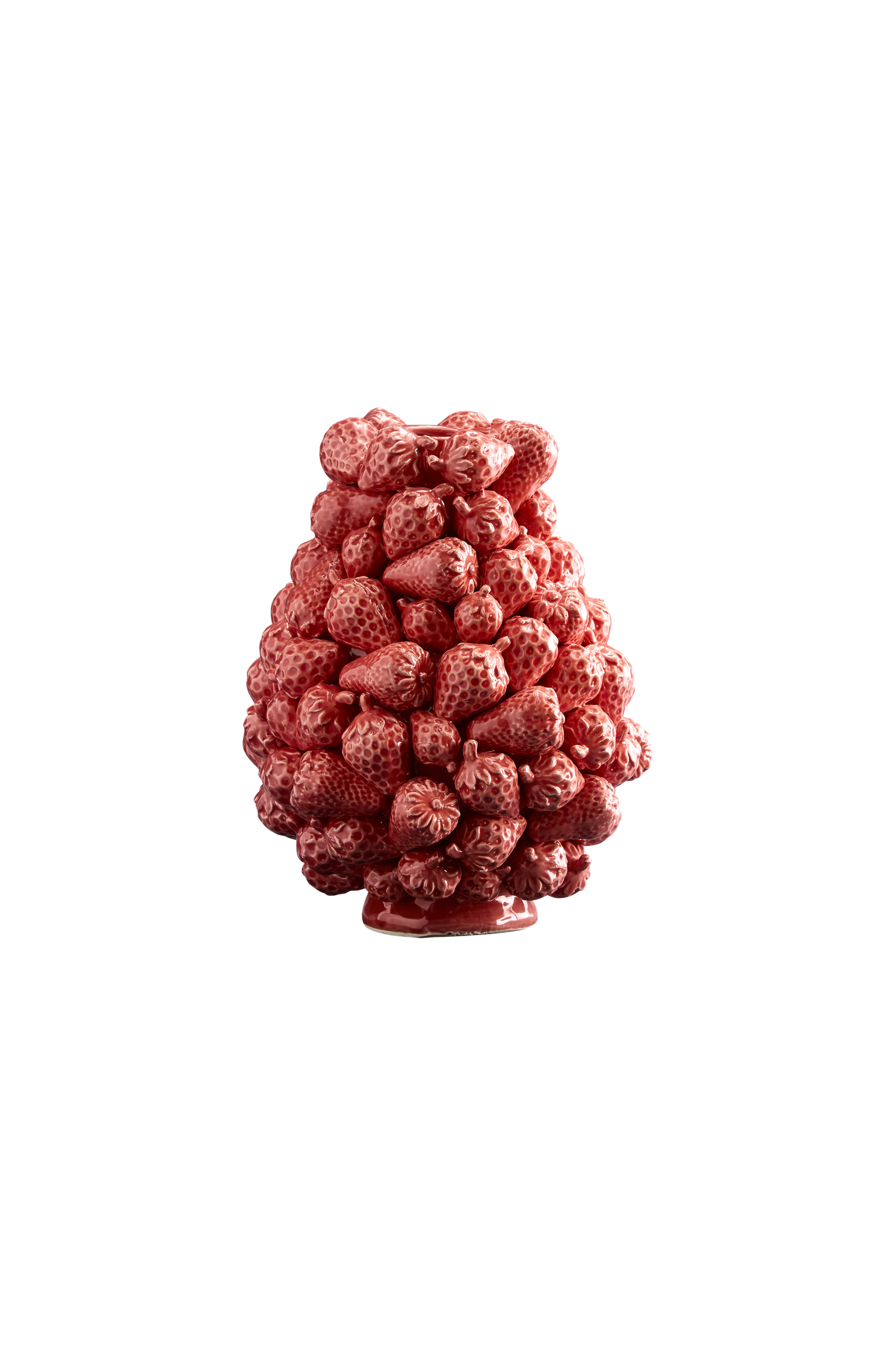 Strawberry Vase, Red Stoneware, 20 x 20 x 25 cm
