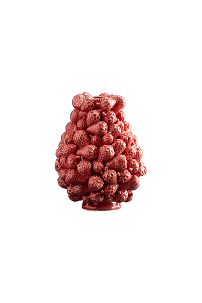 Strawberry Vase, Red Stoneware, 20 x 20 x 25 cm