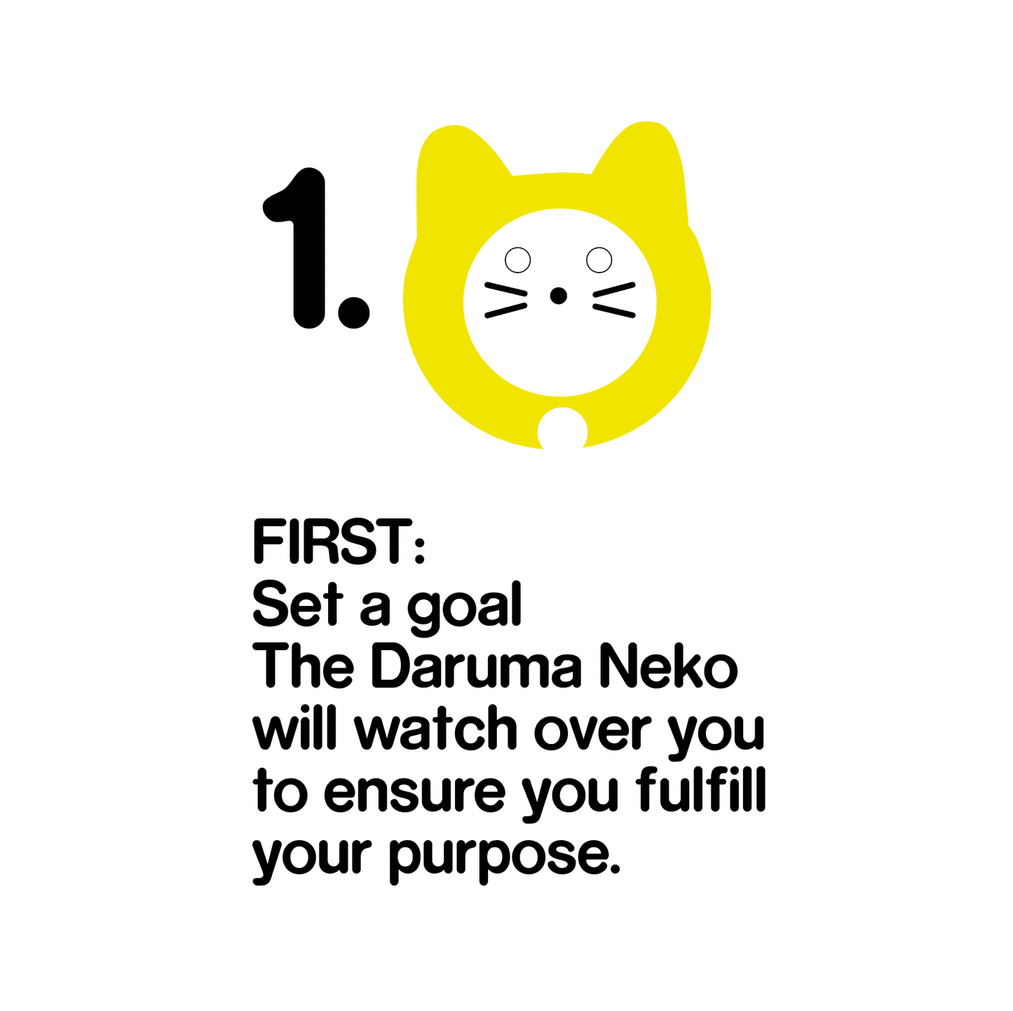 Daruma Rose Cat "Love"