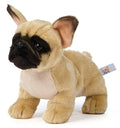 Peluche Bouledogue Français (Beige) - Sans Laisse - 26 cm (Longueur)
