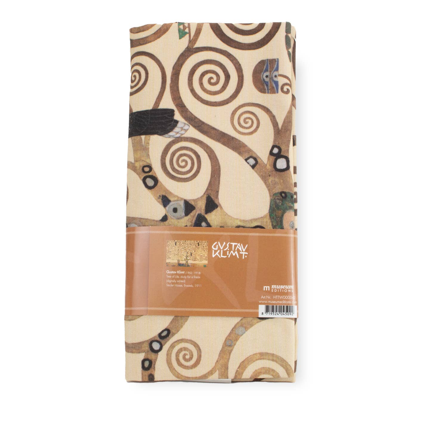 Tea towel with Klimt tree pattern