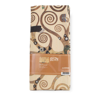 Tea towel with Klimt tree pattern