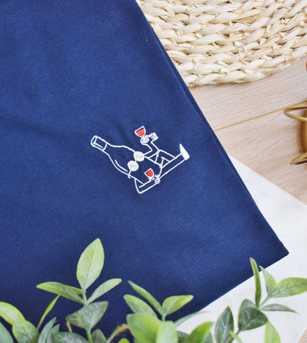 T-shirt brodé Monsieur Vin