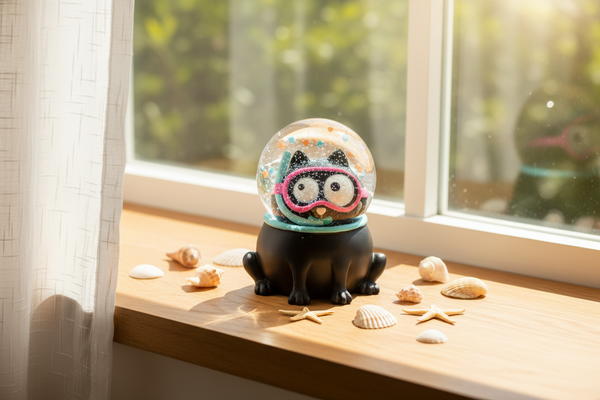 Ed the Cat Snow Globe