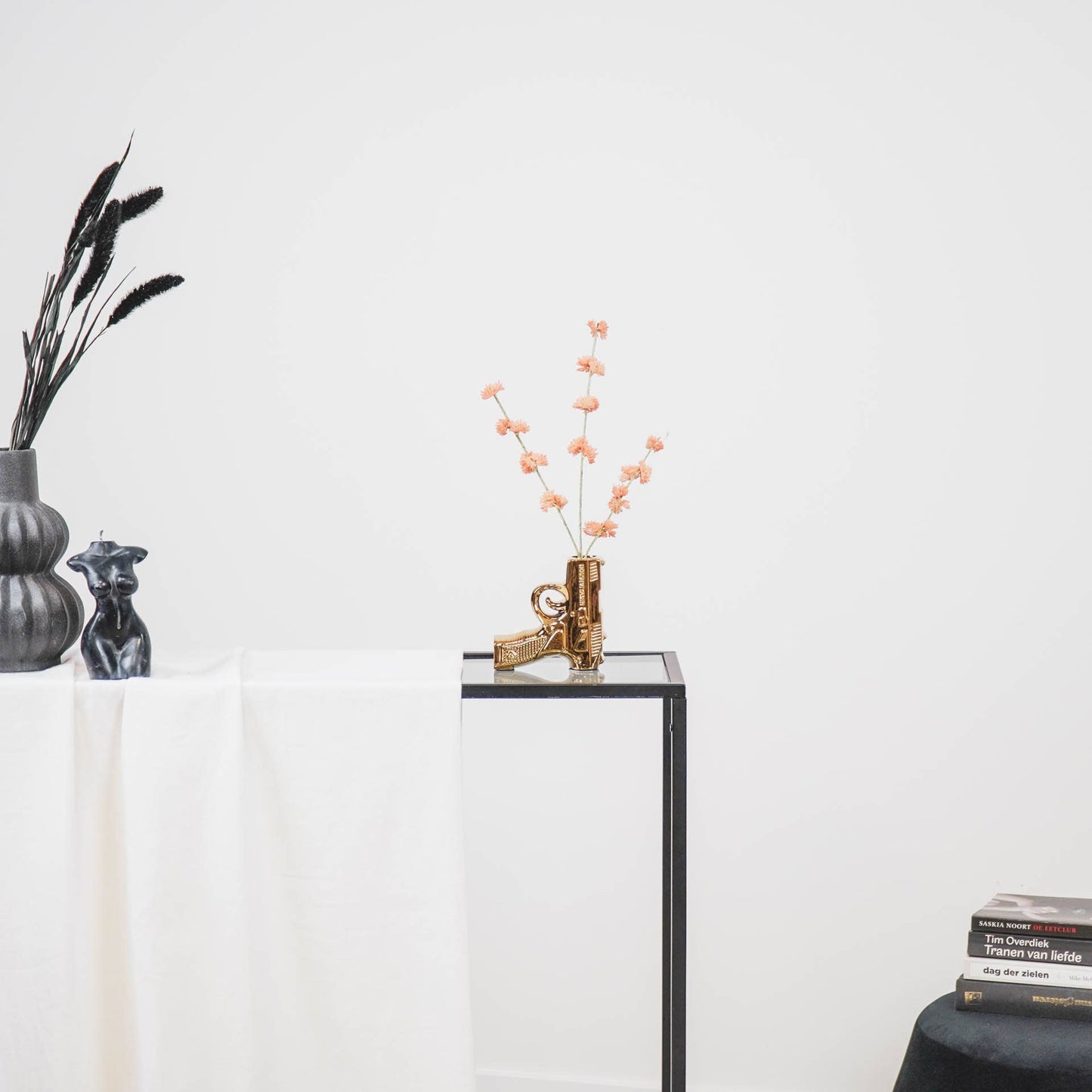 Gun Gold Flower Vase