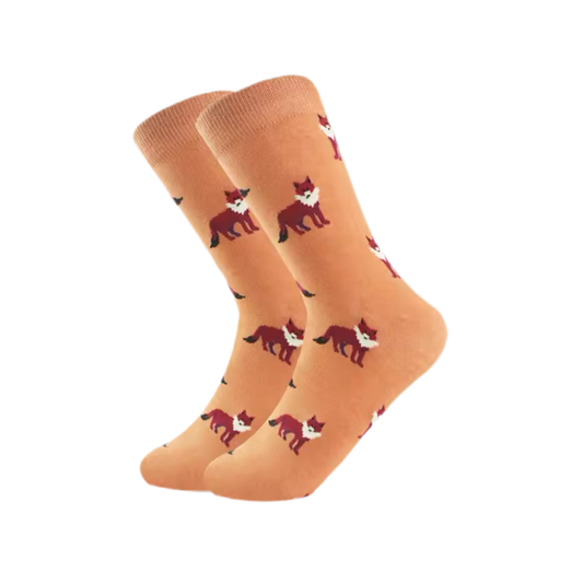 chaussettes oranges renards mrcol