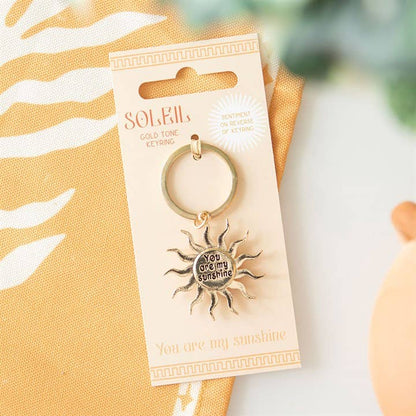 Golden Sun Keychain "You are my Sunshine"