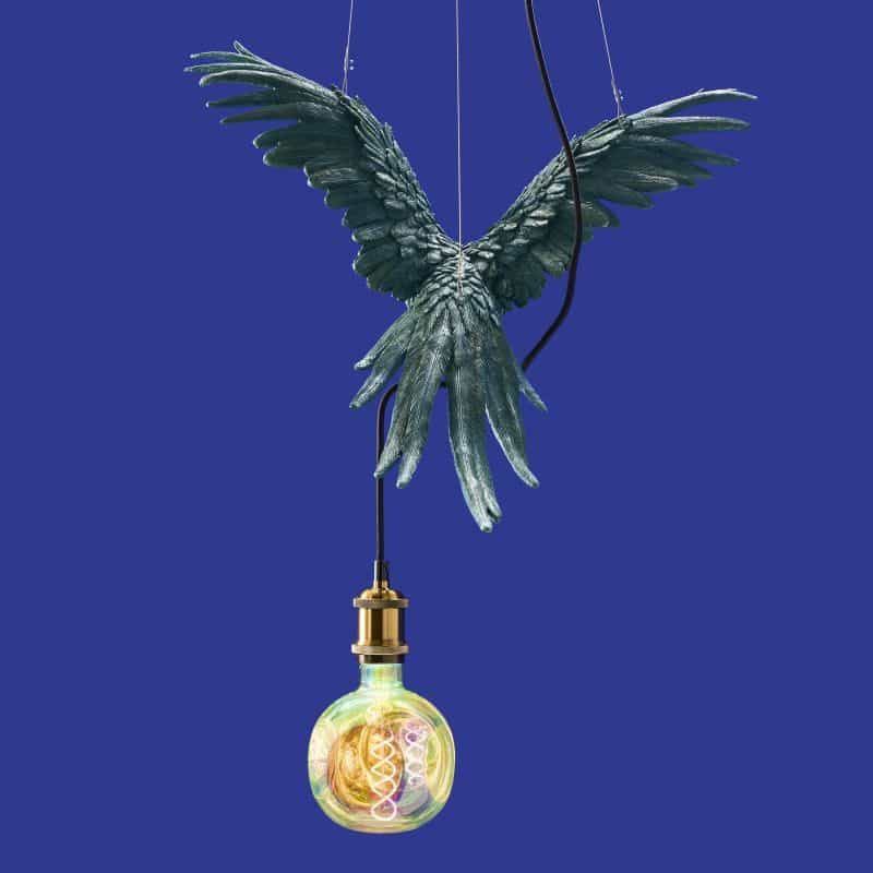 Turquoise Parrot Ceiling Light