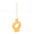 Candeliere ovale in ceramica arancione