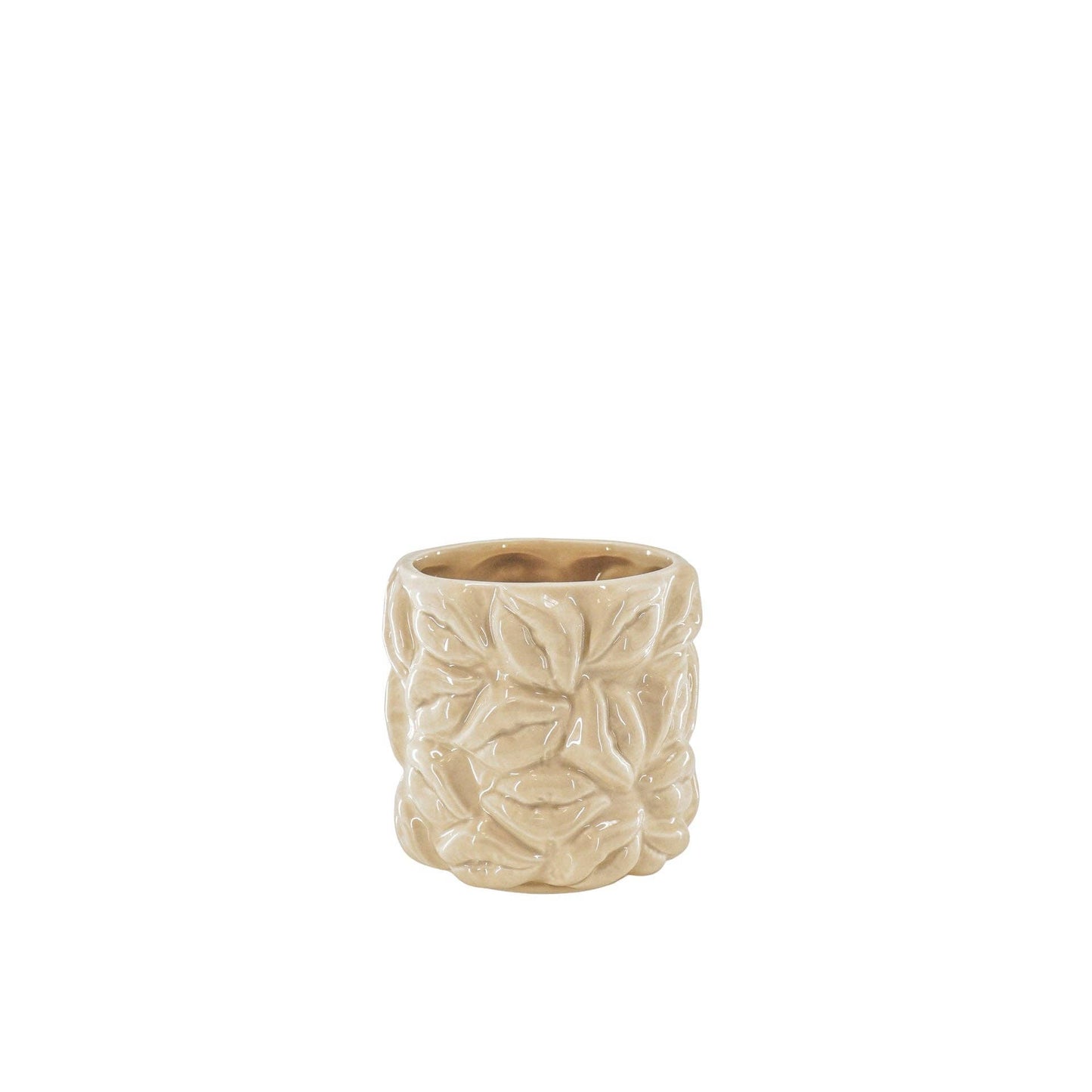 Pot - Kisses - Ceramic - Beige - 11x11x11.5cm