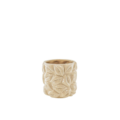 Pot - Kisses - Ceramic - Beige - 11x11x11.5cm