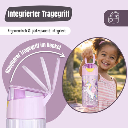 Kids' water bottle, lightweight - Unicorn