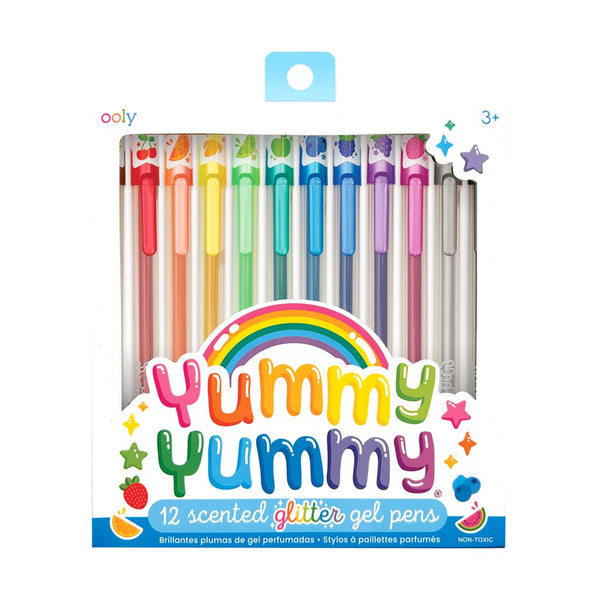 Set de 12 Stylos Gel Pailletés et Parfumés