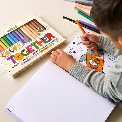 Set of 18 Multicolored Felt-Tip Pens