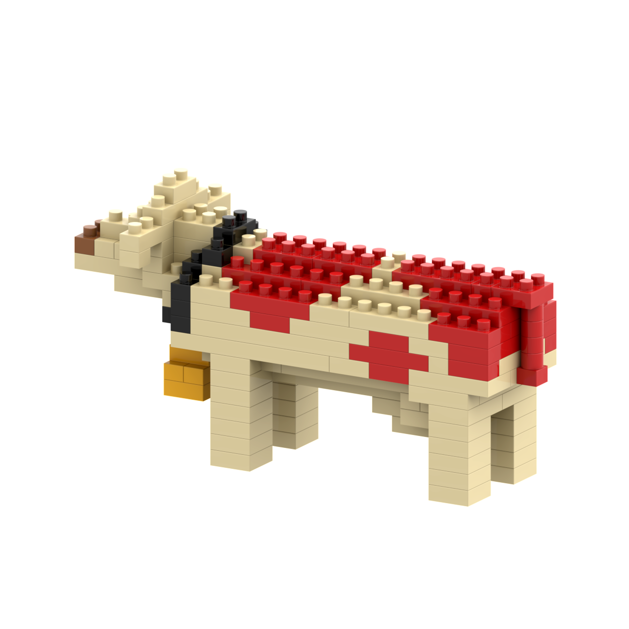 Brixies Swiss cow in bricks