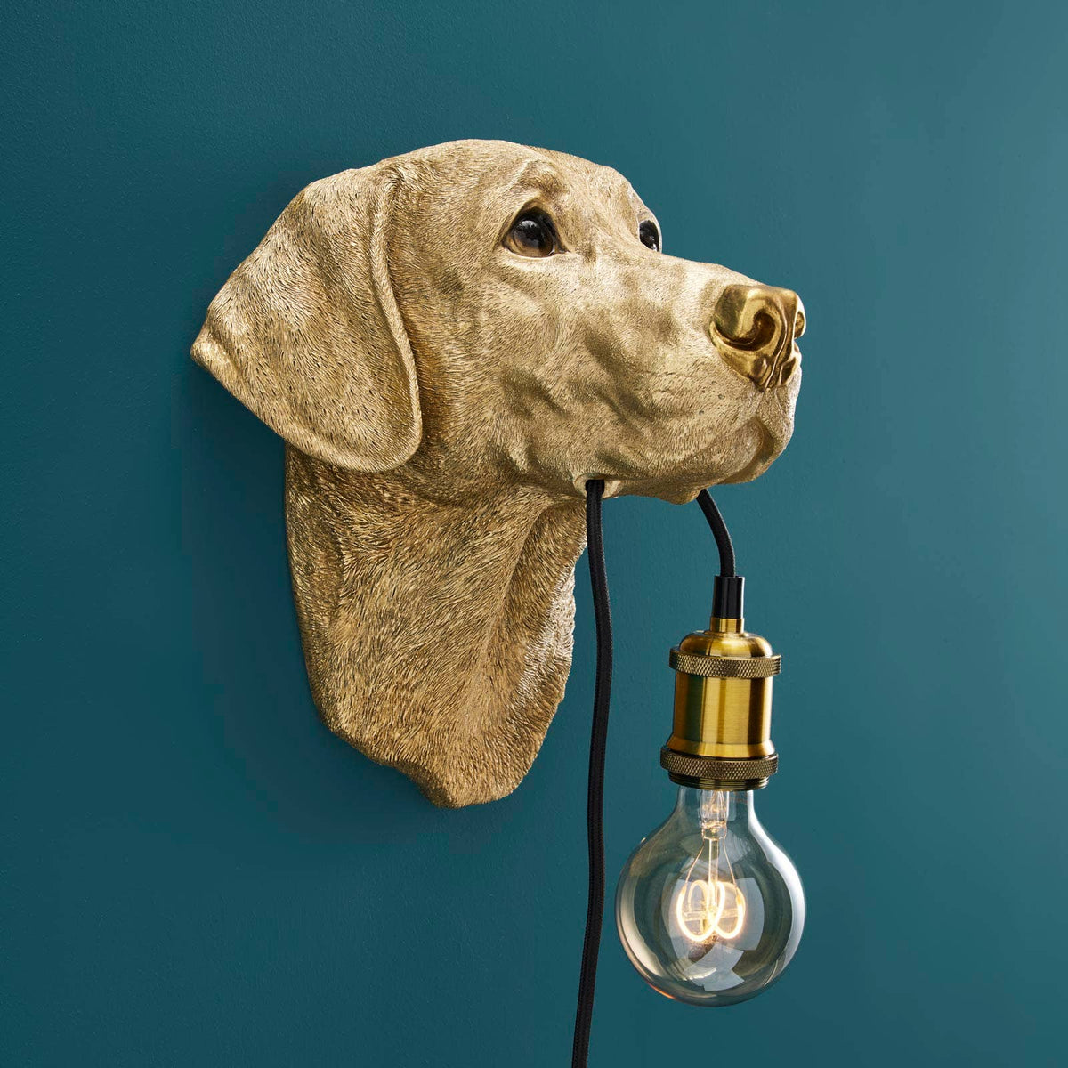 Labrador "Lucky" Gold Wall Sconce