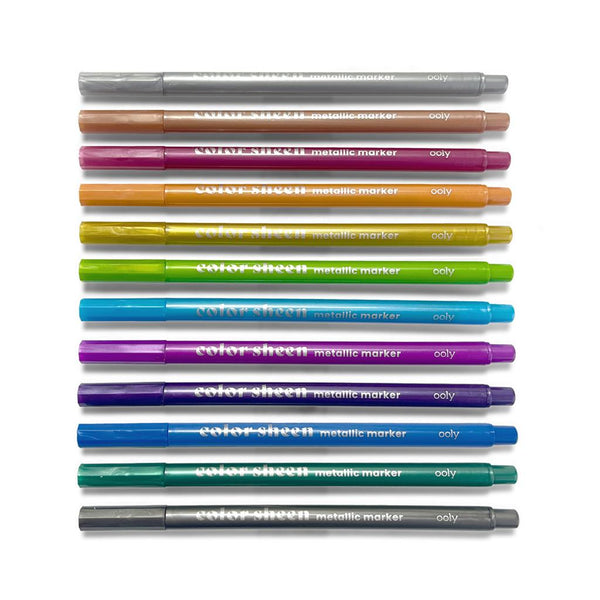 Set de 12 Marqueurs Métalliques