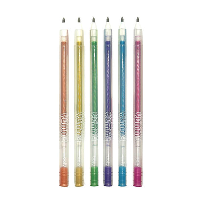 Set of 6 Metallic and Scented Gel Pens