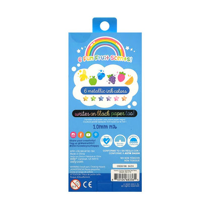 Set of 6 Metallic and Scented Gel Pens