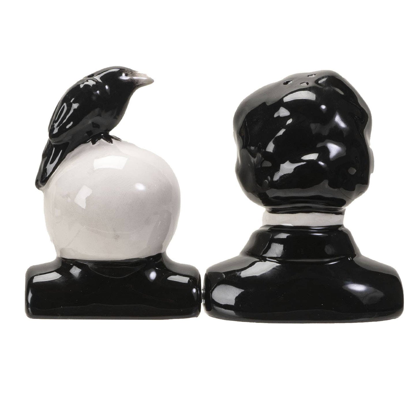 Edgar Allan Poe ceramic salt and pepper shaker set