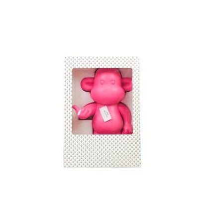 Ornement - Figurine Singe Hang Loose 'La Légende' - Résine de poly - Rose - 33x21x50cm