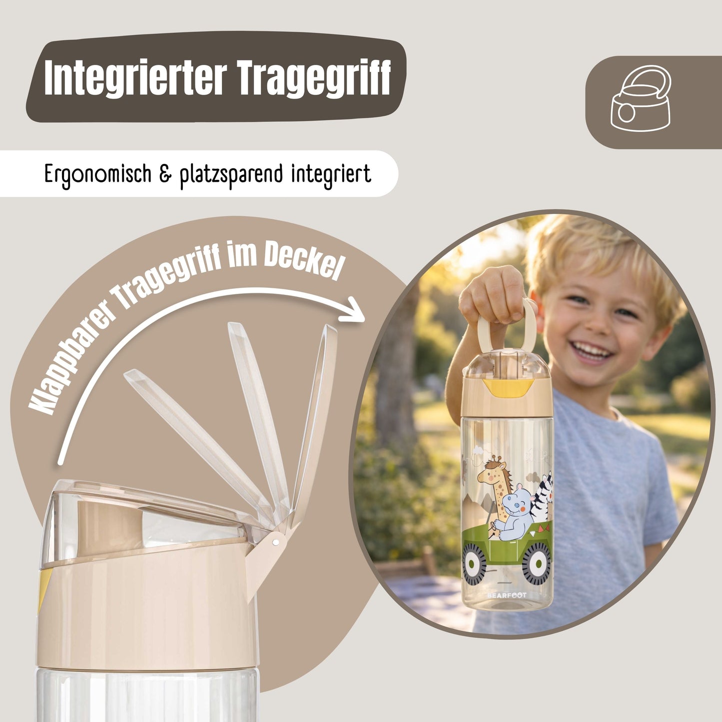 Kids' Drinking Bottle, Lightweight Water Bottle - Dinosaurs