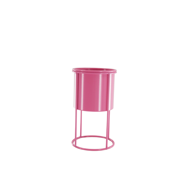 Plant stand - Metal - Pink - 11x11x19cm