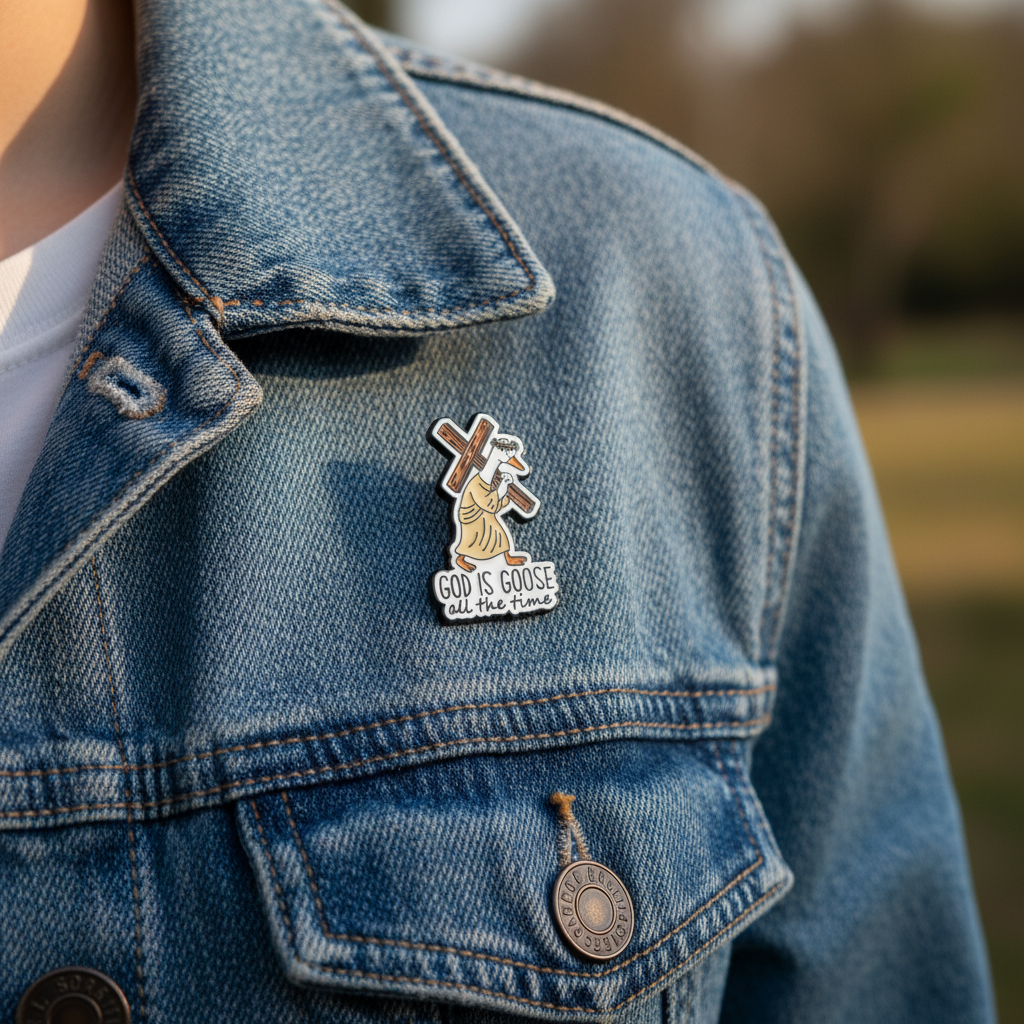 Pin’s Oie « God Is Goose All The Time »