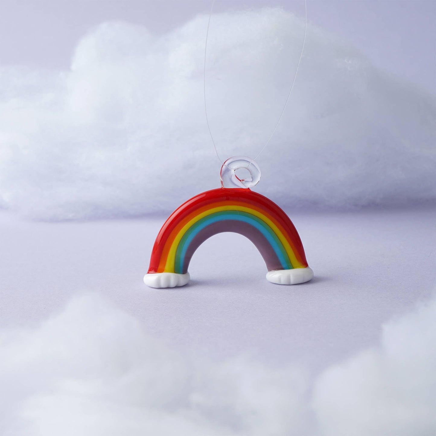 Hanging rainbow glass decoration