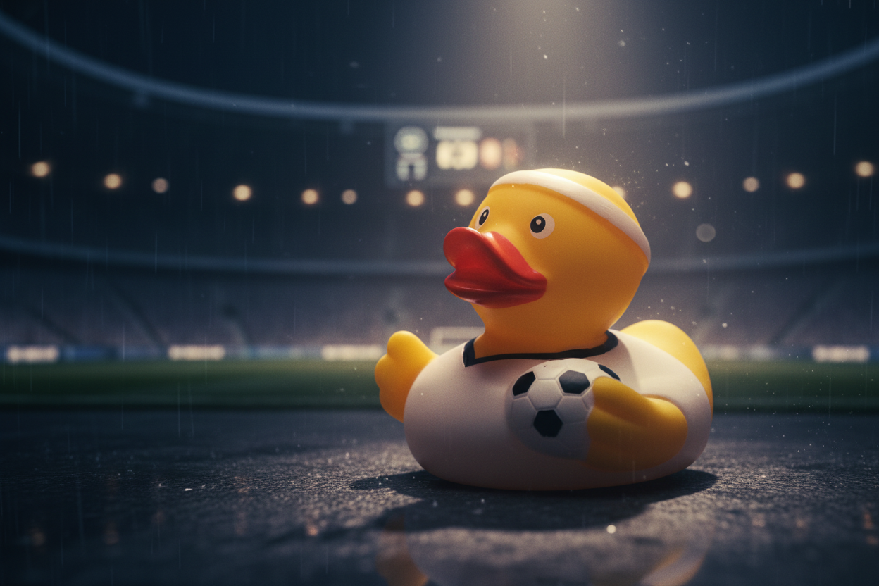 White Football Duck